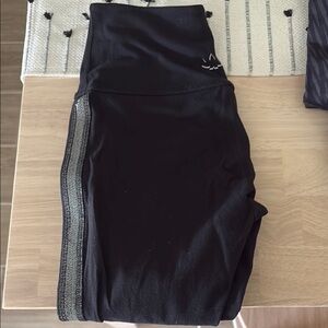 Beyond Yoga Black Leggings with Silver Accents